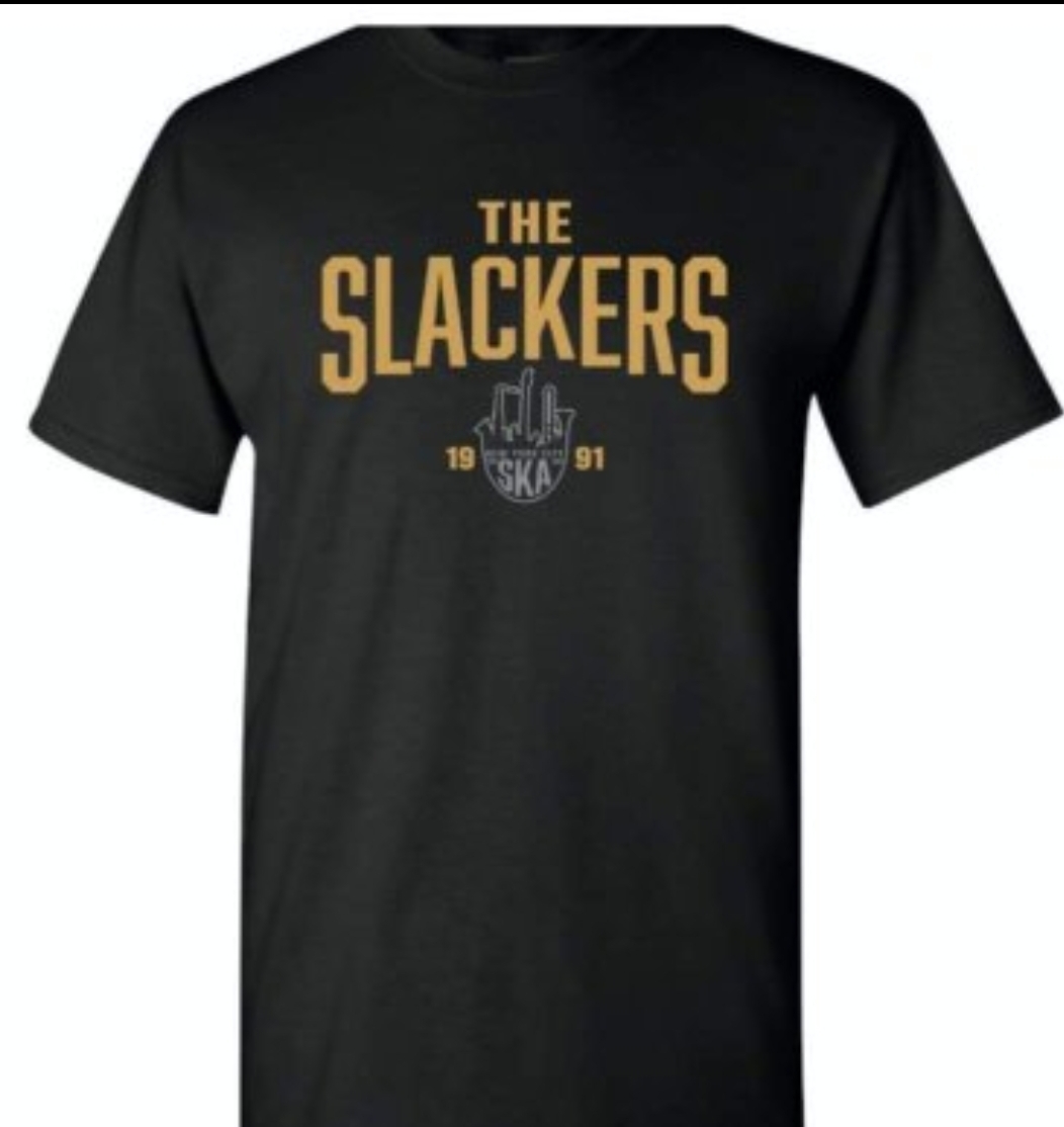 The Slackers 1991 City Logo Gold Green Logo Tshirt (small - 3xl) 
