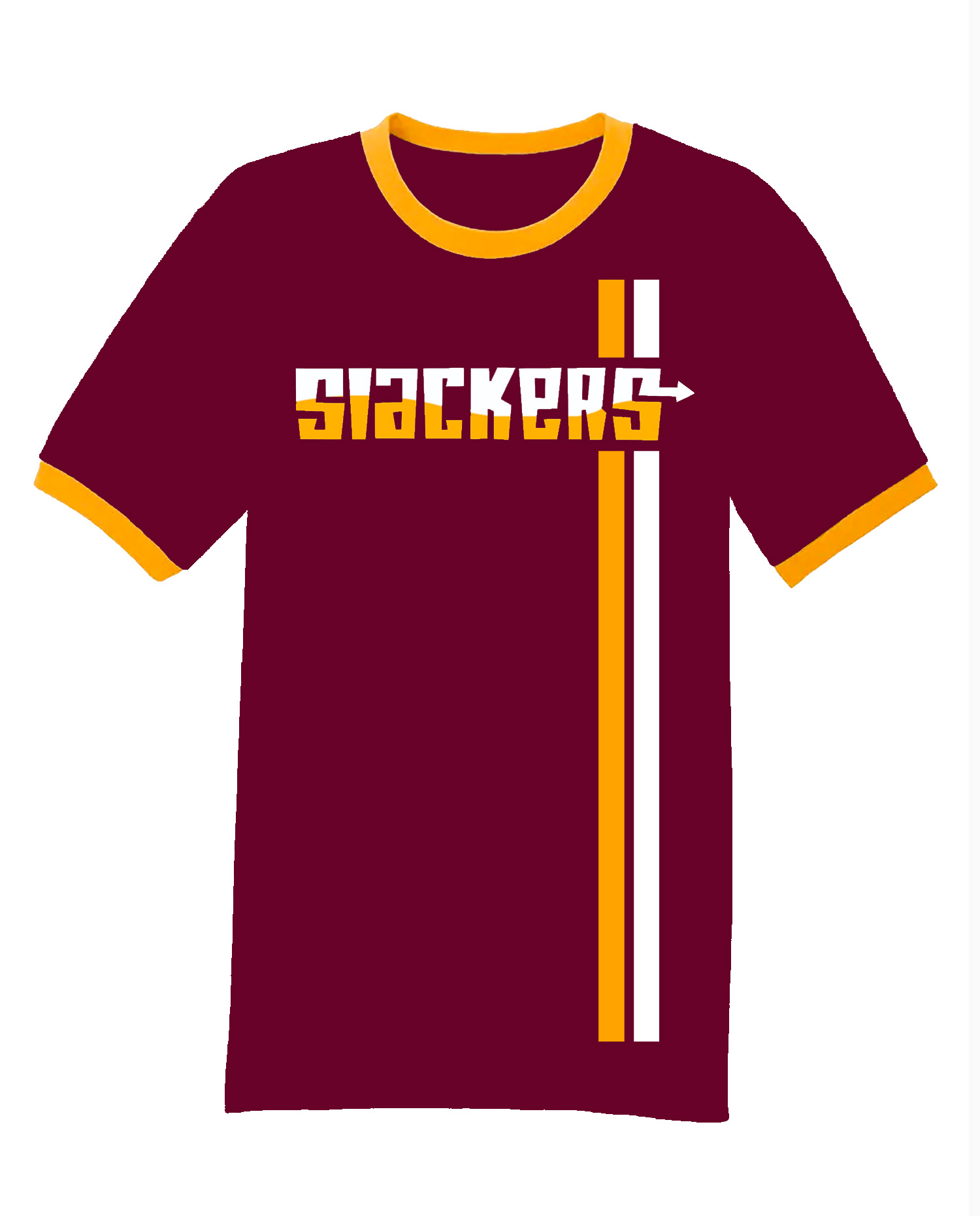 New 2024 maroon gold ringer design!  available XS - 2XL! 